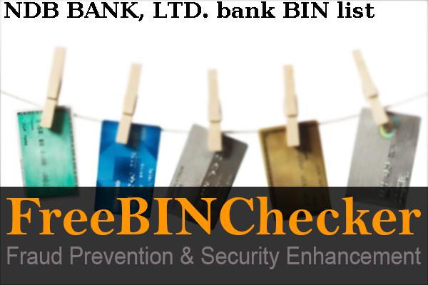 NDB BANK, LTD. BIN List