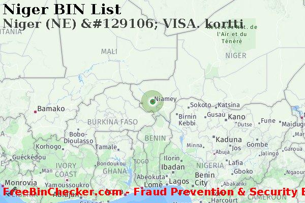 Niger Niger+%28NE%29+%26%23129106%3B+VISA.+kortti BIN List