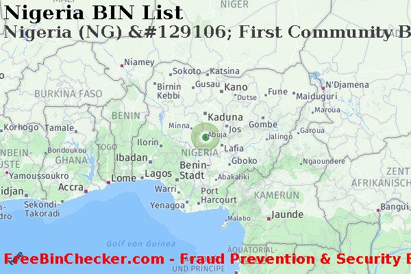 Nigeria Nigeria+%28NG%29+%26%23129106%3B+First+Community+Bank+Of+The+Ozarks BIN-Liste