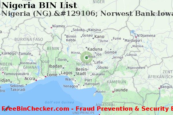 Nigeria Nigeria+%28NG%29+%26%23129106%3B+Norwest+Bank+Iowa+N.a. BIN-Liste