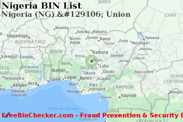 Nigeria Nigeria+%28NG%29+%26%23129106%3B+Union Lista de BIN