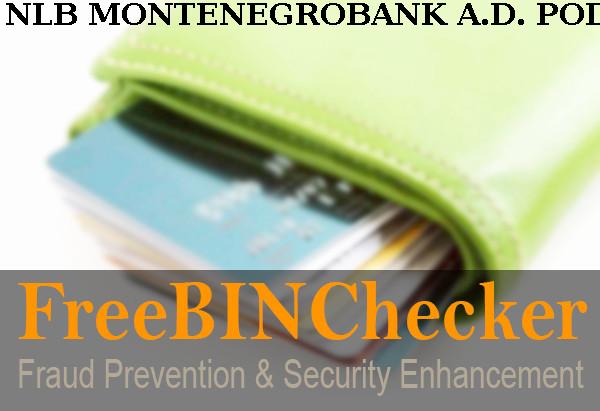 Nlb Montenegrobank A.d. Podgorica Lista de BIN