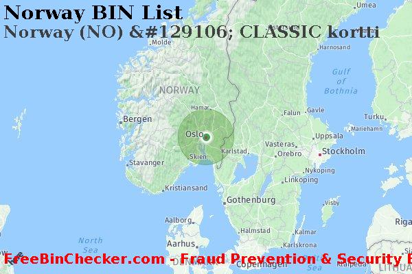 Norway Norway+%28NO%29+%26%23129106%3B+CLASSIC+kortti BIN List
