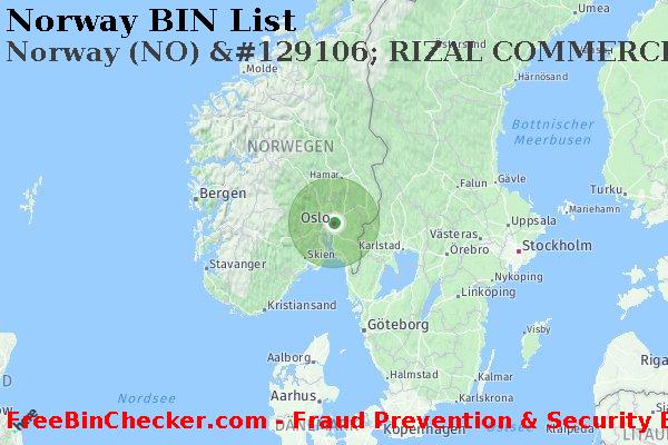 Norway Norway+%28NO%29+%26%23129106%3B+RIZAL+COMMERCIAL+BANKING+CORPORATION BIN-Liste