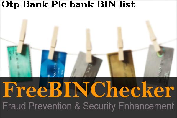 Otp Bank Plc Lista de BIN
