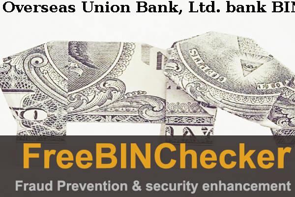 Overseas Union Bank, Ltd. BIN Liste 