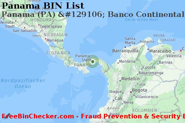 Panama Panama+%28PA%29+%26%23129106%3B+Banco+Continental+De+Panama%2C+S.a. BIN-Liste