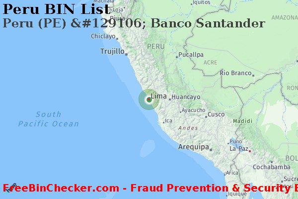 Peru Peru+%28PE%29+%26%23129106%3B+Banco+Santander BIN List