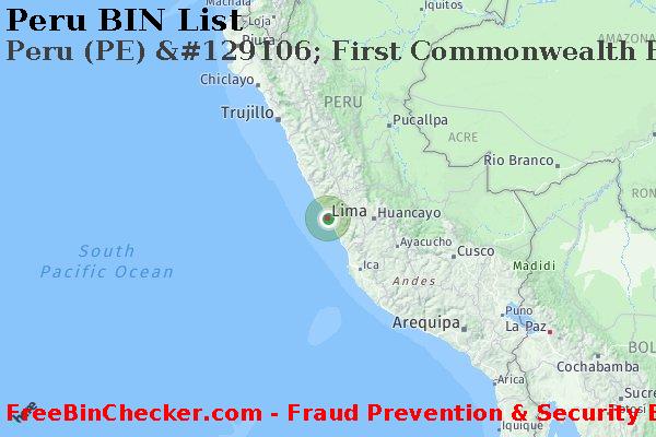Peru Peru+%28PE%29+%26%23129106%3B+First+Commonwealth+Bank BIN Lijst