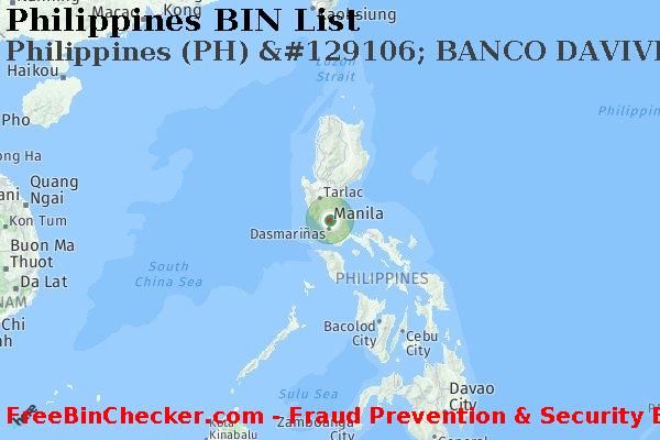 Philippines Philippines+%28PH%29+%26%23129106%3B+BANCO+DAVIVIENDA%2C+S.A. BIN Lijst