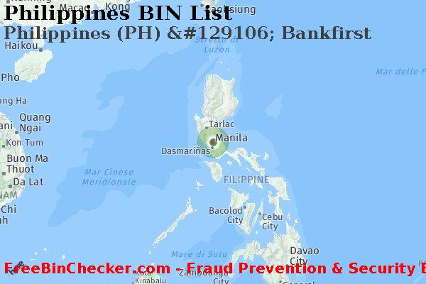 Philippines Philippines+%28PH%29+%26%23129106%3B+Bankfirst Lista BIN