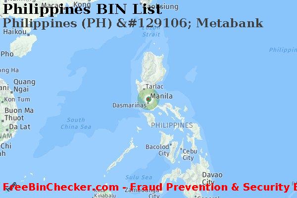 Philippines Philippines+%28PH%29+%26%23129106%3B+Metabank Lista de BIN