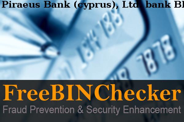 Piraeus Bank (cyprus), Ltd. Lista de BIN