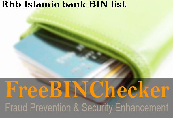 Rhb Islamic Lista de BIN