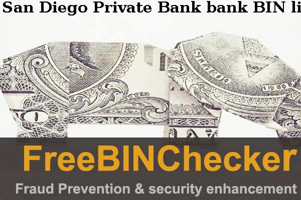 San Diego Private Bank बिन सूची
