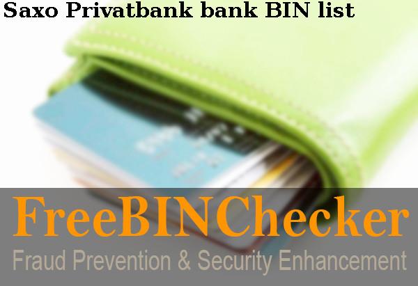 Saxo Privatbank BIN List