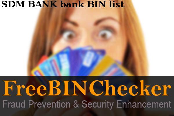 Sdm Bank BIN Lijst