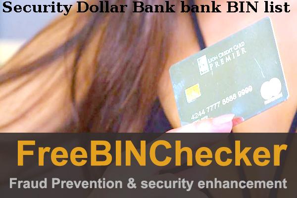 Security Dollar Bank BIN List