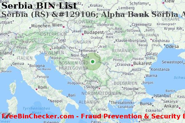 Serbia Serbia+%28RS%29+%26%23129106%3B+Alpha+Bank+Serbia+Ad+Belgrade BIN-Liste