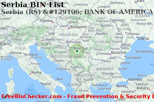 Serbia Serbia+%28RS%29+%26%23129106%3B+BANK+OF+AMERICA Lista BIN