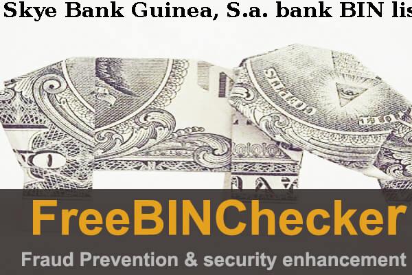 Skye Bank Guinea, S.a. BIN Dhaftar