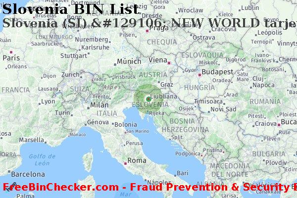 Slovenia Slovenia+%28SI%29+%26%23129106%3B+NEW+WORLD+tarjeta Lista de BIN