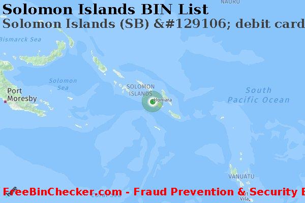 Solomon Islands Solomon+Islands+%28SB%29+%26%23129106%3B+debit+card BIN List
