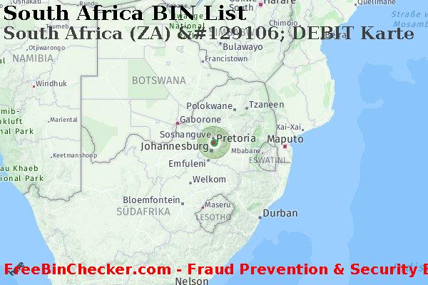 South Africa South+Africa+%28ZA%29+%26%23129106%3B+DEBIT+Karte BIN-Liste