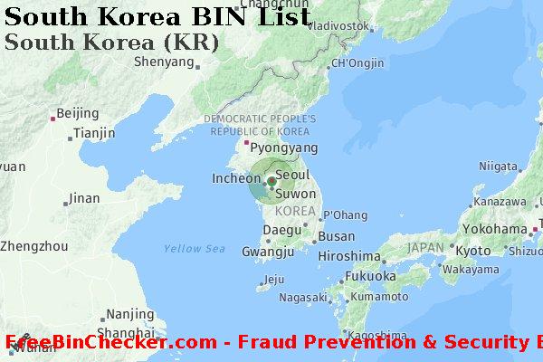 South Korea South+Korea+%28KR%29 Lista de BIN