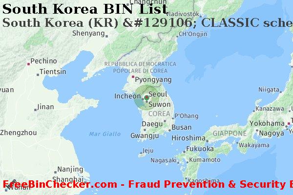 South Korea South+Korea+%28KR%29+%26%23129106%3B+CLASSIC+scheda Lista BIN