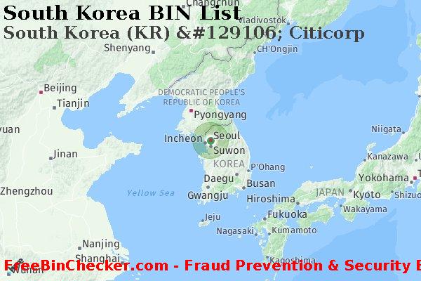South Korea South+Korea+%28KR%29+%26%23129106%3B+Citicorp BIN 목록