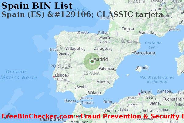 Spain Spain+%28ES%29+%26%23129106%3B+CLASSIC+tarjeta Lista de BIN