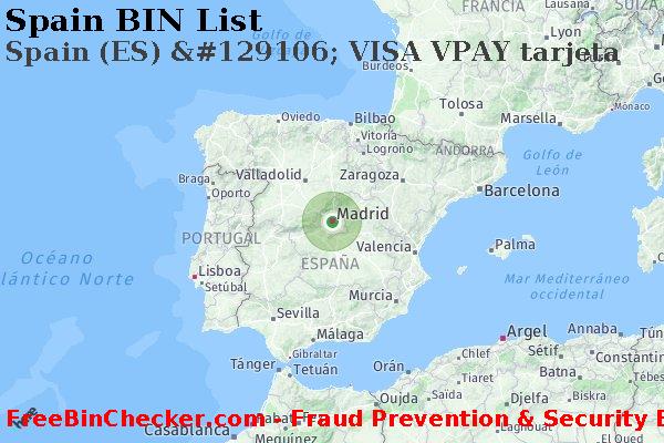 Spain Spain+%28ES%29+%26%23129106%3B+VISA+VPAY+tarjeta Lista de BIN