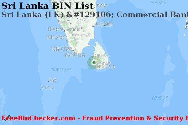 Sri Lanka Sri+Lanka+%28LK%29+%26%23129106%3B+Commercial+Bank+Of+Ceylon%2C+Ltd. BIN列表