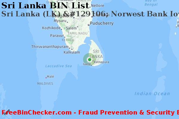 Sri Lanka Sri+Lanka+%28LK%29+%26%23129106%3B+Norwest+Bank+Iowa+N.a. BIN List
