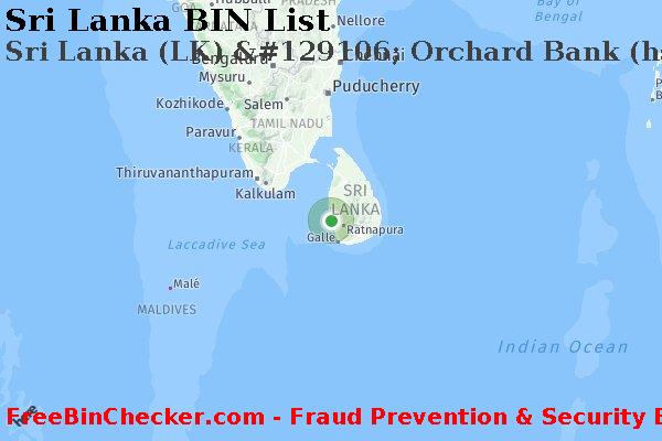 Sri Lanka Sri+Lanka+%28LK%29+%26%23129106%3B+Orchard+Bank+%28hsbc+Group%29 BIN List