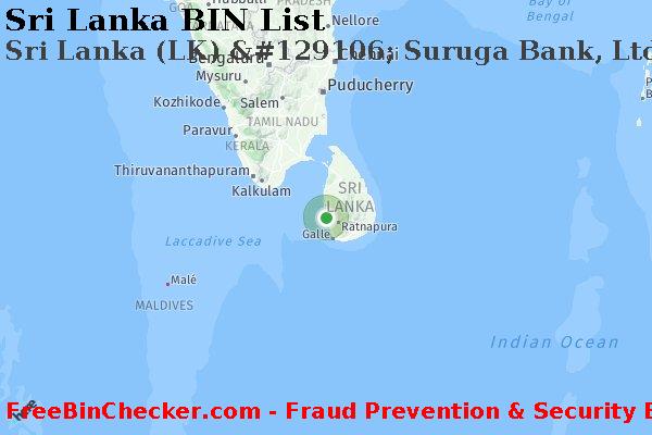 Sri Lanka Sri+Lanka+%28LK%29+%26%23129106%3B+Suruga+Bank%2C+Ltd. BINリスト
