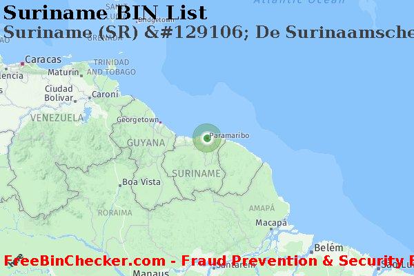 Suriname Suriname+%28SR%29+%26%23129106%3B+De+Surinaamsche+Bank%2C+N.v. BIN List