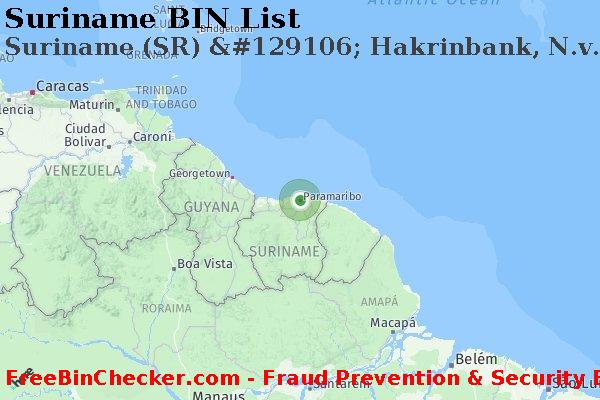 Suriname Suriname+%28SR%29+%26%23129106%3B+Hakrinbank%2C+N.v. BIN List
