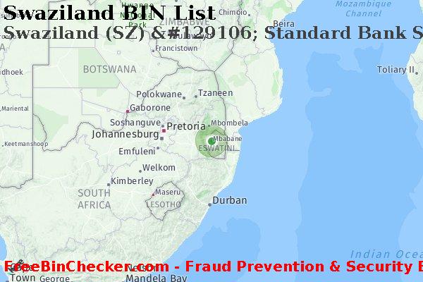 Swaziland Swaziland+%28SZ%29+%26%23129106%3B+Standard+Bank+Swaziland%2C+Ltd. BIN Dhaftar