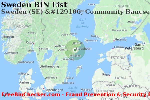 Sweden Sweden+%28SE%29+%26%23129106%3B+Community+Bancservice+Corporation BIN List