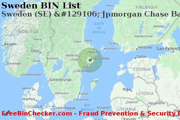 Sweden Sweden+%28SE%29+%26%23129106%3B+Jpmorgan+Chase+Bank%2C+N.a. Lista de BIN