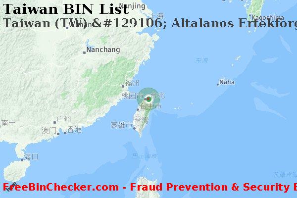 Taiwan Taiwan+%28TW%29+%26%23129106%3B+Altalanos+Ertekforgalmi+Bank+Rt.+%28general+Banking+And+Trust BIN列表