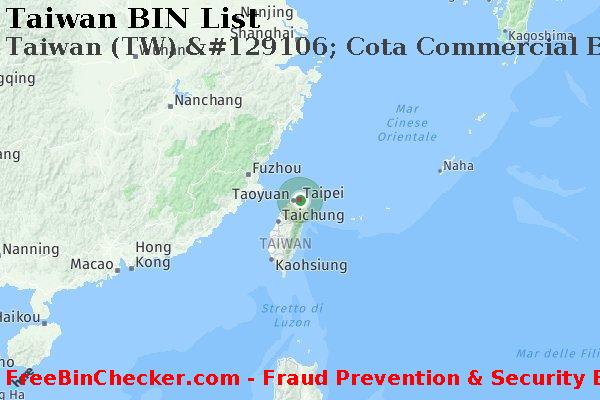Taiwan Taiwan+%28TW%29+%26%23129106%3B+Cota+Commercial+Bank Lista BIN