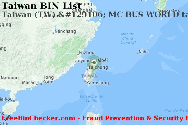 Taiwan Taiwan+%28TW%29+%26%23129106%3B+MC+BUS+WORLD+tarjeta Lista de BIN