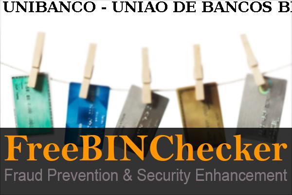 Unibanco - Uniao De Bancos Brasileiros, S.a. BIN-Liste