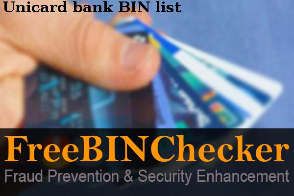 Unicard BIN List