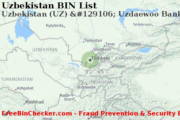 Uzbekistan Uzbekistan+%28UZ%29+%26%23129106%3B+Uzdaewoo+Bank Lista de BIN