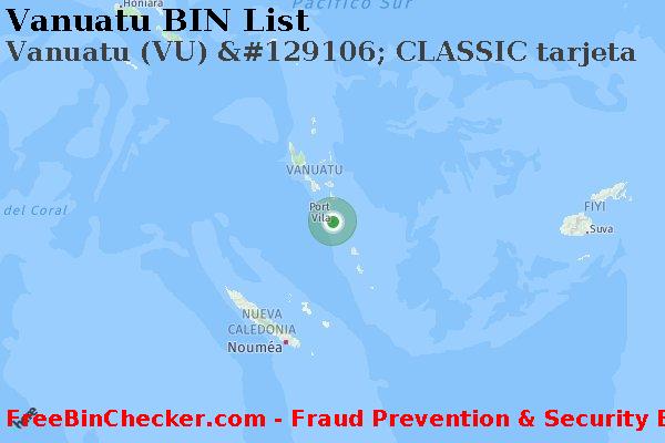 Vanuatu Vanuatu+%28VU%29+%26%23129106%3B+CLASSIC+tarjeta Lista de BIN