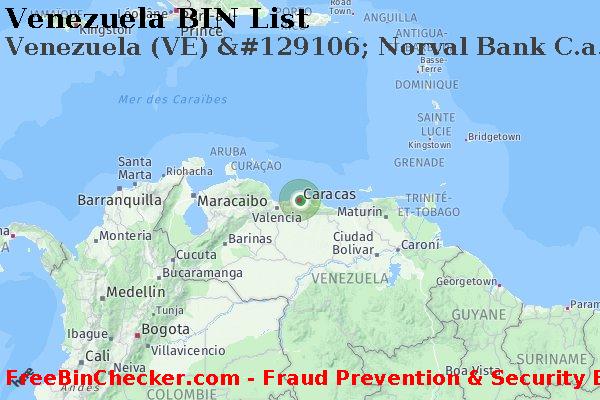 Venezuela Venezuela+%28VE%29+%26%23129106%3B+Norval+Bank+C.a.+Banco+Univers.a.l. BIN Liste 